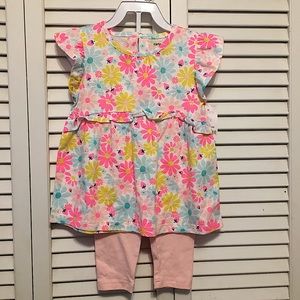 NWT Carters 4T Pink Floral outfit set